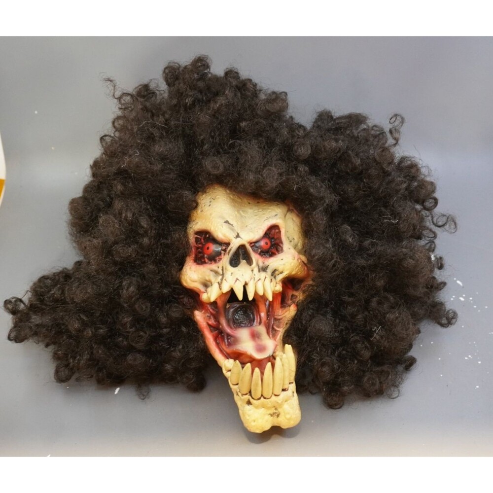 Vintage 2001 Don Post Studios Screecher Hairy Skull Banshee Mask Paper Magic VTG